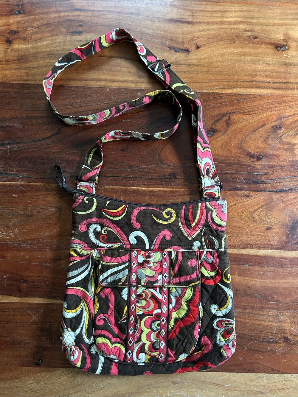 Vintage Vera Bradley Shoulder Bag Purse Crossbody Puccini Floral paisley